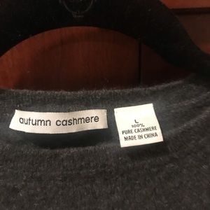 autumn cashmere snowboarding charcoal grey sweater